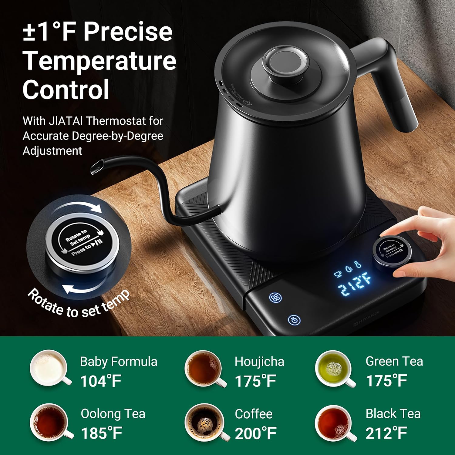 Elektrischer Schwanenhals-Wass – Electric Kettle Temperature Control Bewertung und Preis