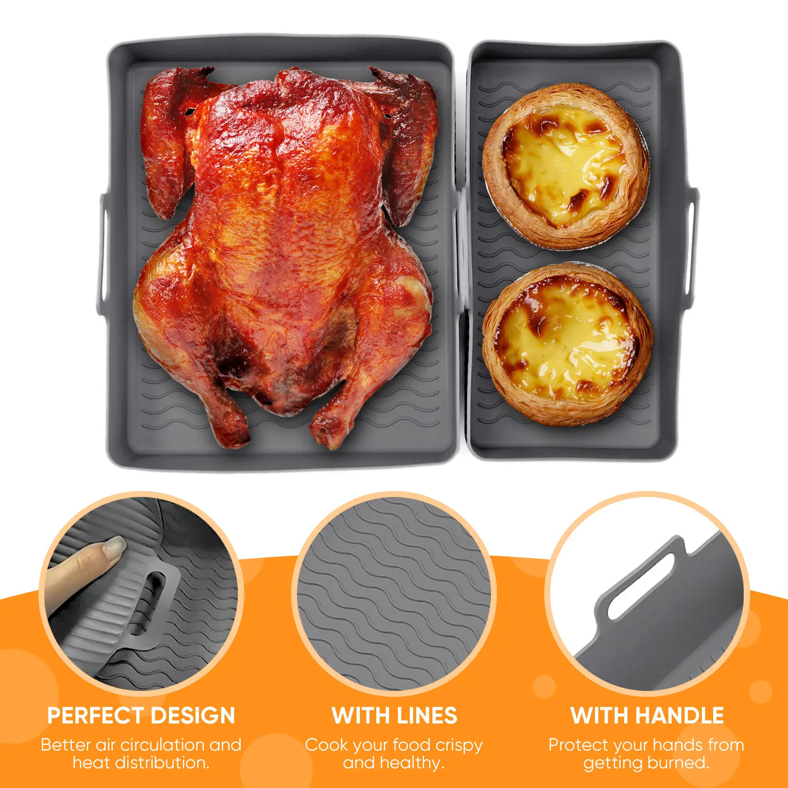 2-teiliges Set Silikon-Heißluf – Air Fryer Silicone Pot Liner Bewertung und Preis